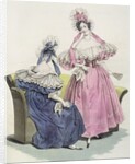 Fashion plate from, 'Le Follet Courrier des Salons Modes', 1832 by French School