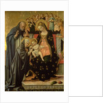 Mystic Marriage of St. Catherine, detail by (1374-c.1420) Lorenzo da Sanseverino