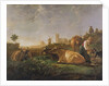 A Distant View of Dordrecht with Sleeping Herdsman and Five Cows, c.1650-52 by Aelbert Cuyp