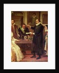 Dr William Gilbert Demonstrating his Experiment on Electricity to Queen Elizabeth I and her Court by Arthur Ackland Hunt