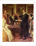 Dr William Gilbert Demonstrating his Experiment on Electricity to Queen Elizabeth I and her Court by Arthur Ackland Hunt