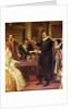 Dr William Gilbert Demonstrating his Experiment on Electricity to Queen Elizabeth I and her Court by Arthur Ackland Hunt