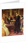 Dr William Gilbert Demonstrating his Experiment on Electricity to Queen Elizabeth I and her Court by Arthur Ackland Hunt
