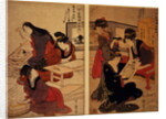Artisans Making a Woodcut, c.1857 by Kitagawa Utamaro