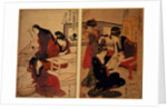 Artisans Making a Woodcut, c.1857 by Kitagawa Utamaro