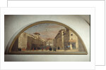 Lunette with view of Via de' Servi, Florence by Florentine School