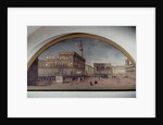 Lunette with view of Piazza della Signoria, Florence by Florentine School
