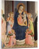 Detail from the Politico Di San Domenico showing the Virgin and Child enthroned with Eight angels, c.1422 by Fra (c.1387-1455) Angelico