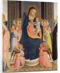 Detail from the Politico Di San Domenico showing the Virgin and Child enthroned with Eight angels, c.1422 by Fra (c.1387-1455) Angelico