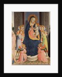 Detail from the Politico Di San Domenico showing the Virgin and Child enthroned with Eight angels, c.1422 by Fra (c.1387-1455) Angelico