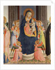 Detail from the Politico Di San Domenico showing the Virgin and Child enthroned with Eight angels, c.1422 by Fra (c.1387-1455) Angelico