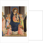 Detail from the Politico Di San Domenico showing the Virgin and Child enthroned with Eight angels, c.1422 by Fra (c.1387-1455) Angelico