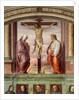 The Crucifixion of Christ. Inscription '' INRI '' on the cross by Giovanni Antonio Sogliani