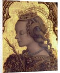 St. Catherine of Alexandria, detail from the San Martino polyptych by Carlo Crivelli