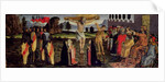 The Crucifixion, predella panel from the Tabernacle of the Sacraments, c.1484-6 by Francesco & Raffaello Botticini