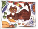 Christmas Cat and the Turkey by Cathy Baxter