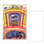 Santa Arriving Down the Chimney by Cathy Baxter