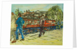Boys on the Towpath, Camden Lock by Brenda Brin Booker