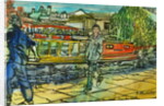 Boys on the Towpath, Camden Lock by Brenda Brin Booker