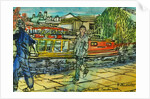 Boys on the Towpath, Camden Lock by Brenda Brin Booker