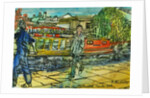 Boys on the Towpath, Camden Lock by Brenda Brin Booker