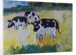 Young Bullocks in a Meadow, 1982 by Brenda Brin Booker
