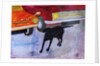Dog at the Used Car Lot, Rex with Red Car by Brenda Brin Booker