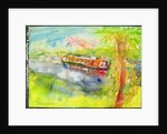 Narrow boat on the River Lea by Brenda Brin Booker