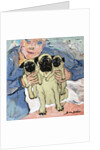 Pug pups with their Mother by Brenda Brin Booker