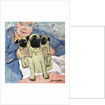 Pug pups with their Mother by Brenda Brin Booker
