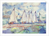 Blue Sailboats, 1989 by Brenda Brin Booker