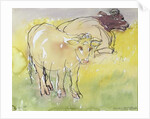 Young Bullocks in the Meadow, 1983 by Brenda Brin Booker