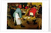 Peasant Wedding, 1568 by Pieter the Elder Bruegel