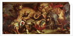 The Lion Hunt, 1855 by Ferdinand Victor Eugene Delacroix