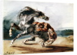 Tiger Attacking a Wild Horse by Ferdinand Victor Eugene Delacroix