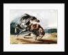 Tiger Attacking a Wild Horse by Ferdinand Victor Eugene Delacroix