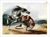 Tiger Attacking a Wild Horse by Ferdinand Victor Eugene Delacroix