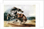 Tiger Attacking a Wild Horse by Ferdinand Victor Eugene Delacroix