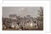 Ball Games at Atzenbrugg with Franz Schubert and friends seated in the foreground by Leopold Kupelwieser