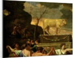 The Adoration of the Golden Calf, before 1634 by Nicolas Poussin