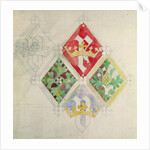 Stained glass window design for the Houses of Parliament by Augustus Welby Northmore Pugin