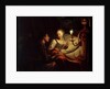A Candlelight Scene: A Man Offering a Gold Chain and Coins to a Girl Seated on a Bed, c.1665-70 by Godfried Schalken or Schalcken