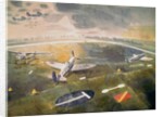 R.A.F. planes on an airfield, 1942 by Eric Ravilious