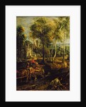 An Autumn Landscape with a view of Het Steen in the Early Morning, c.1636 by Peter Paul Rubens
