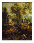 An Autumn Landscape with a view of Het Steen in the Early Morning, c.1636 by Peter Paul Rubens