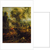 An Autumn Landscape with a view of Het Steen in the Early Morning, c.1636 by Peter Paul Rubens