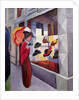 Woman with Umbrella in Front of a Hat Shop, 1914 by August Macke