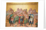 Grand Princes Rurik, Igor and Sviatoslav, mural by Palekh masters in the Faceted Chamber, 1882 by School Russian