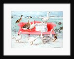 Geese on Pink Sofa, 2000 by E.B. Watts
