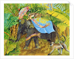 Elephant with Monkeys and Parasol, 2005 by E.B. Watts
